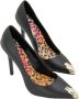 Just Cavalli Metalen Detail Puntige Neus Pumps Black Dames - Thumbnail 3