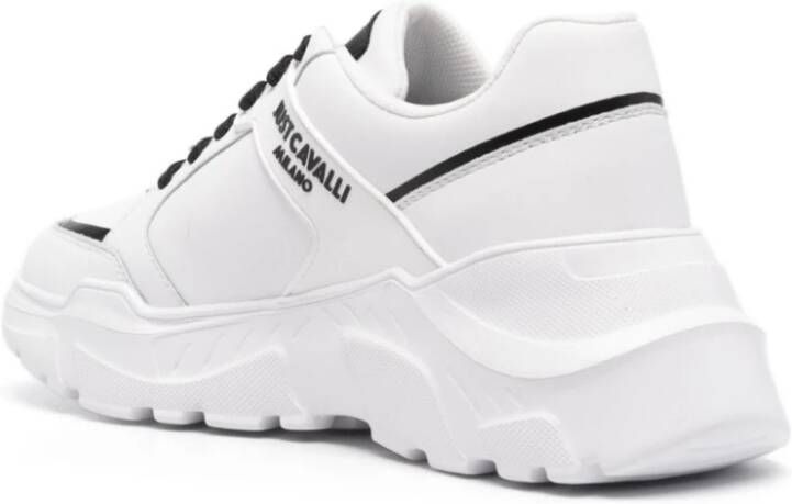 Just Cavalli Witte Sneakers voor Mannen Aw24 White Heren