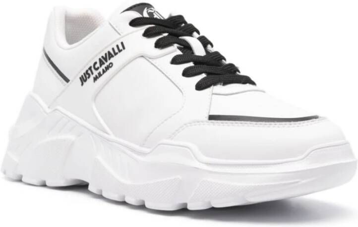 Just Cavalli Witte Sneakers voor Mannen Aw24 White Heren