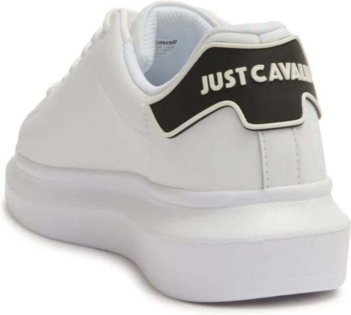 Just Cavalli Witte Sneakers voor Stijlvolle Mannen White Heren