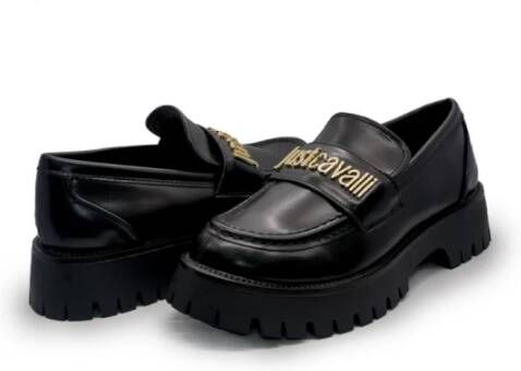 Just Cavalli Zwarte dames mocassins stijlvol model Black Dames