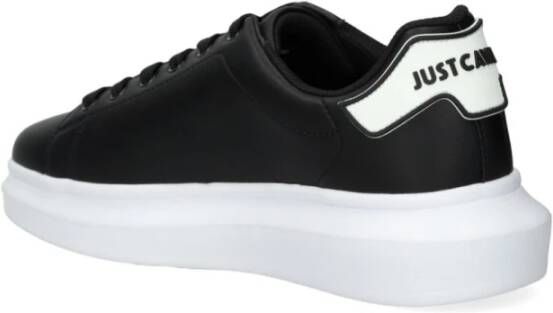 Just Cavalli Zwarte Sneakers voor Mannen Aw24 Black Heren