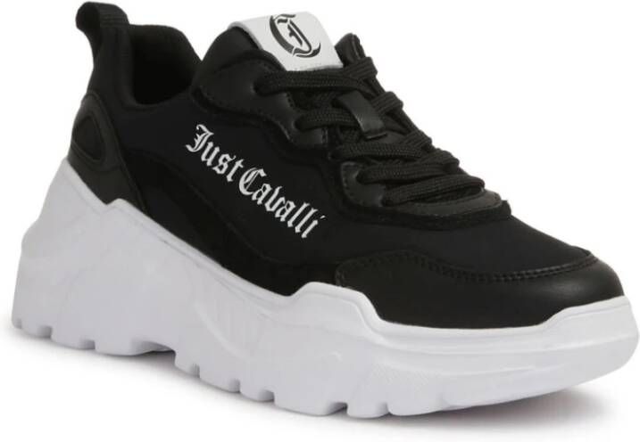 Just Cavalli Zwarte Sneakers voor Vrouwen Aw24 Black Dames