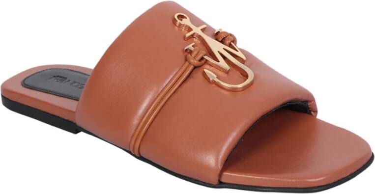 JW Anderson Bruine Leren Sandalen Brown Dames