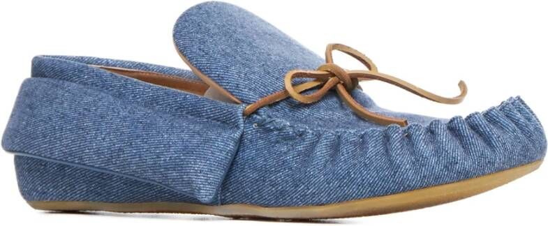 JW Anderson Denim Platte Schoenen Blue Heren