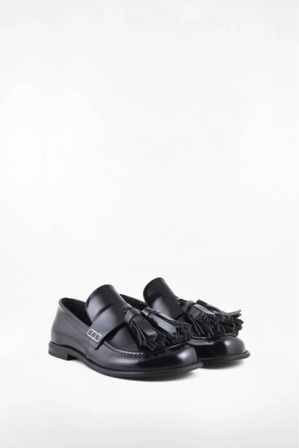 JW Anderson Kalfsleren Loafers Black Heren