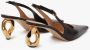 JW Anderson Ketting Hak Leren Slingback Sandalen Black Dames - Thumbnail 3