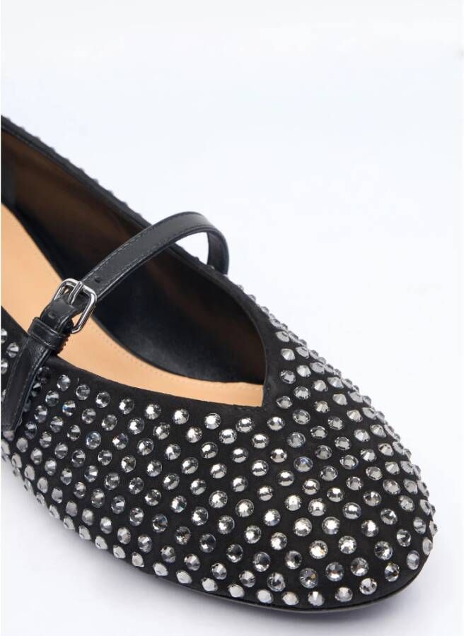 JW Anderson Kristalversierde Ballerina Flats Black Dames