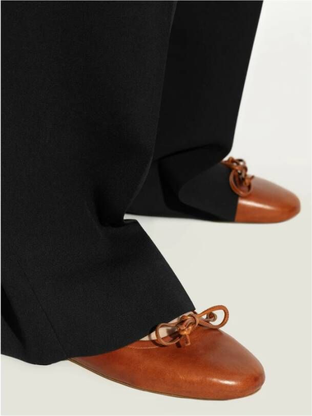 JW Anderson Leren balletflats Brown Dames