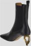 JW Anderson Leren Chain Heel Boot Black Dames - Thumbnail 3