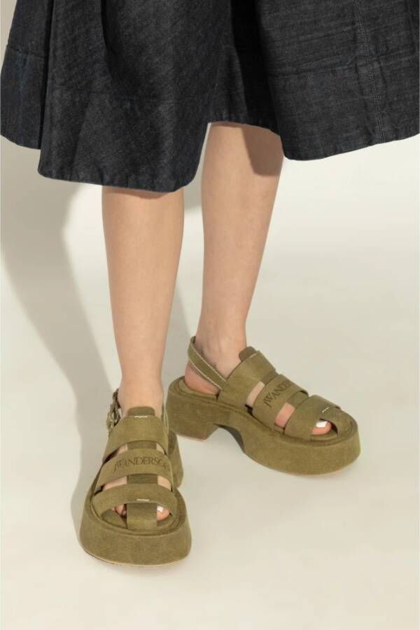 JW Anderson Leren laarzen Green Dames