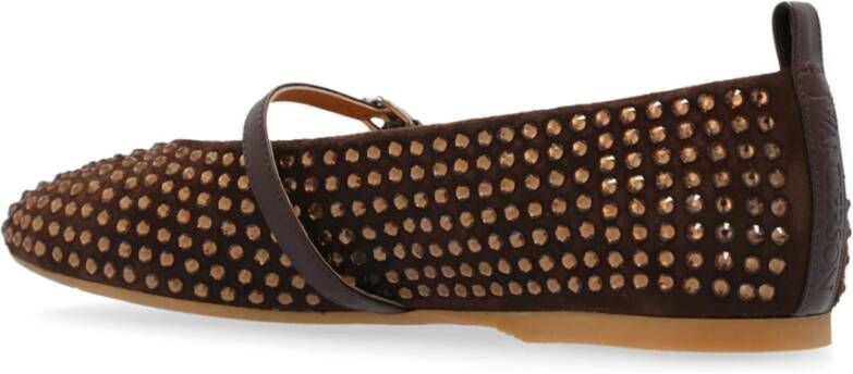 JW Anderson Leren Mary Jane Ballet Flats Brown Dames