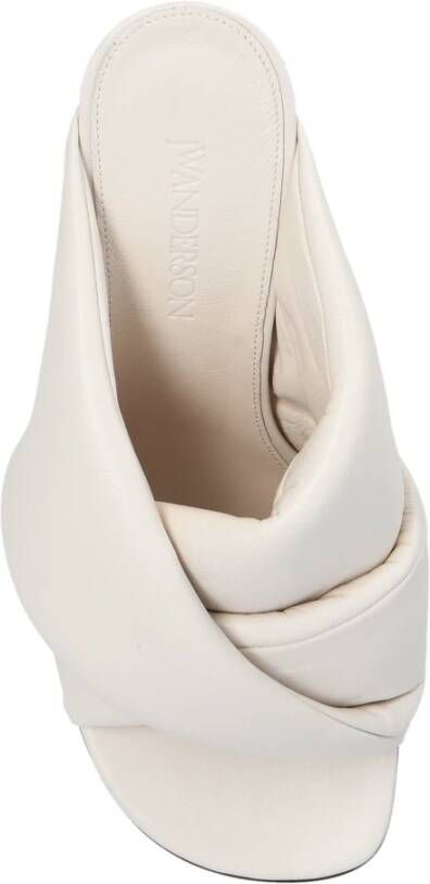 JW Anderson Leren muilen Beige Dames