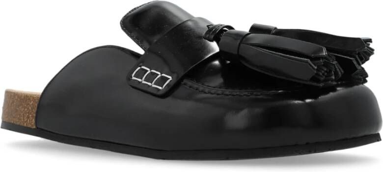 JW Anderson Leren pantoffels Black Dames