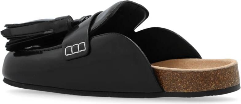 JW Anderson Leren pantoffels Black Dames