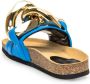 JW Anderson Platte leren sandalen met gouden hardware Blue Dames - Thumbnail 4