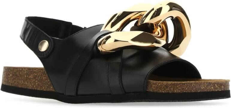 JW Anderson Platte Sandalen Zwart Dames