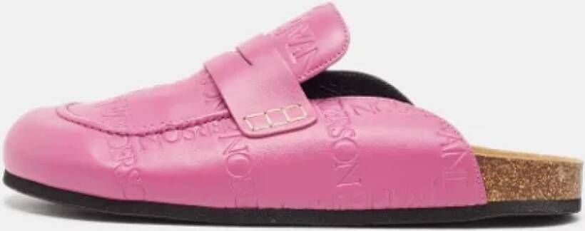 JW Anderson Pre-owned Leather mules Pink Heren