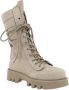 JW Anderson Stijlvolle Combat Enkellaarzen met Profielzool Beige Dames - Thumbnail 2