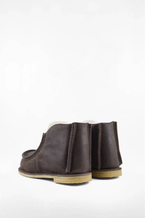 JW Anderson Suède Enkellaarzen Rubberen Zool Brown Dames