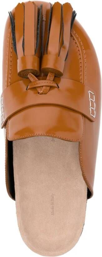 JW Anderson Tassel Leren Muiltjes Brown Dames