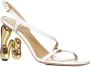 JW Anderson Witte Leren Vierkante Neus Sandalen Yellow Dames - Thumbnail 2