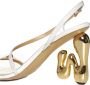 JW Anderson Witte Leren Vierkante Neus Sandalen Yellow Dames - Thumbnail 4