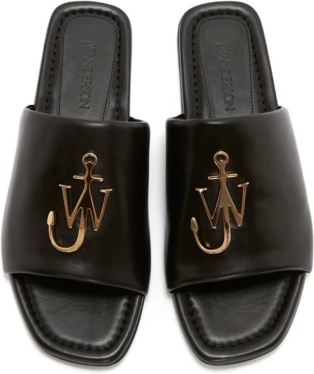 JW Anderson Zwart Anker Goud Stof Nappa Black Dames