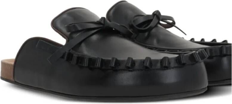 JW Anderson Zwarte Ruffle Loafer Schoenen Black Heren