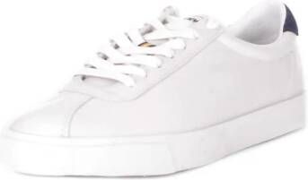 K-way Witte Leren Sneakers met Kway Logo Wit Heren