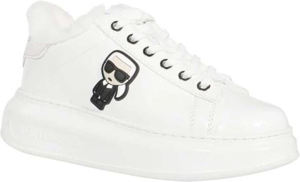 Karl Lagerfeld Contrasterende lage sneakers White Dames