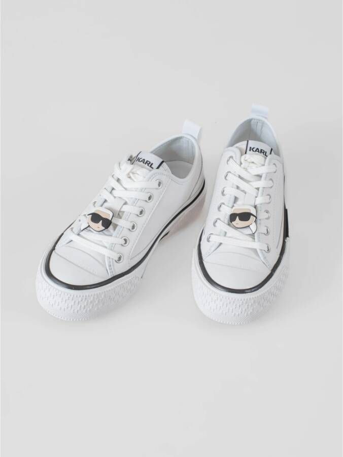 Karl Lagerfeld Elegante en comfortabele leren sneakers White Dames