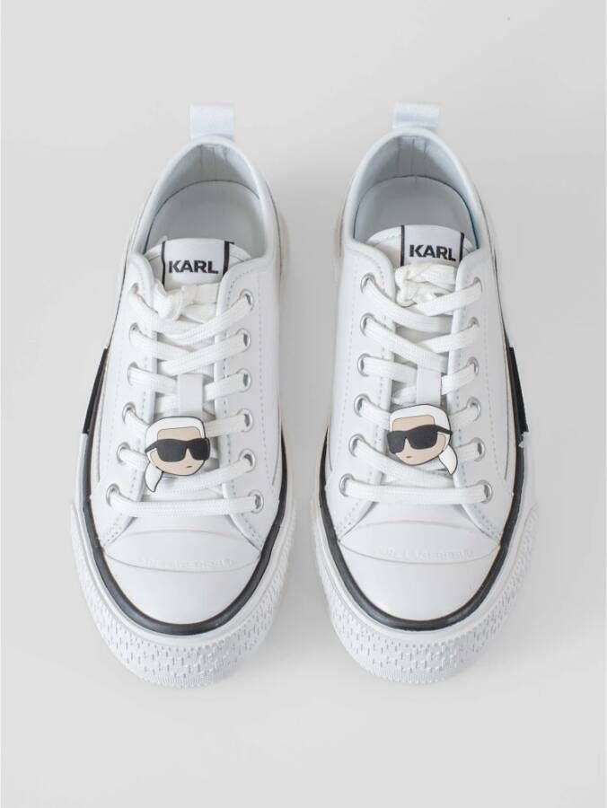 Karl Lagerfeld Elegante en comfortabele leren sneakers White Dames