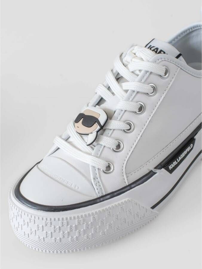 Karl Lagerfeld Elegante en comfortabele leren sneakers White Dames