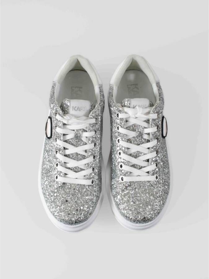 Karl Lagerfeld Glanzende Sneakers NFT K Ikonik Gray Dames