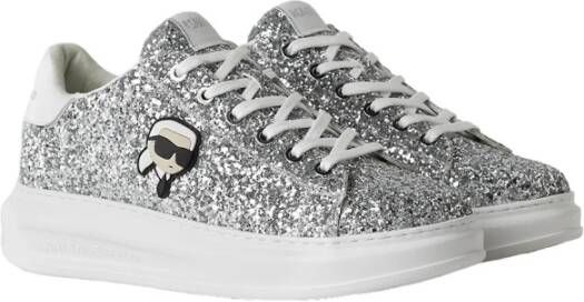 Karl Lagerfeld Glitter Sneakers Kapri Style Gray Dames