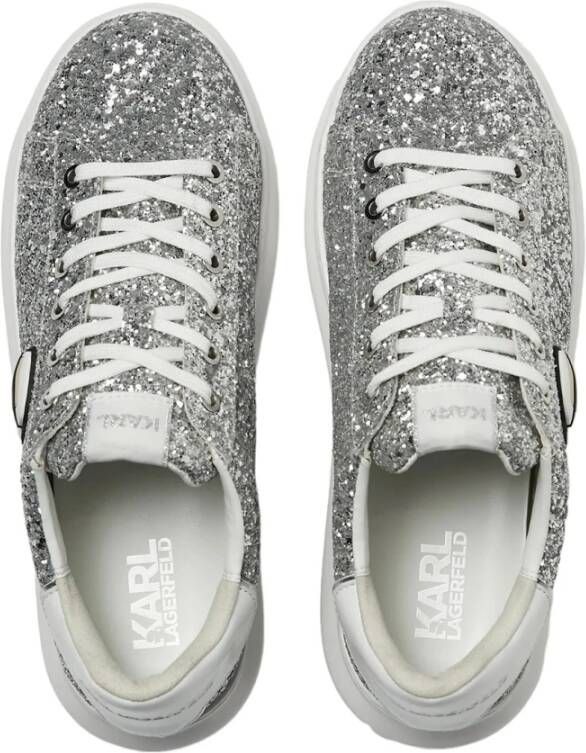 Karl Lagerfeld Glitter Sneakers Kapri Style Gray Dames