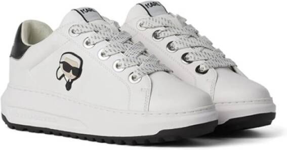 Karl Lagerfeld Ikonik NFT Kapri leren sneakers White Dames