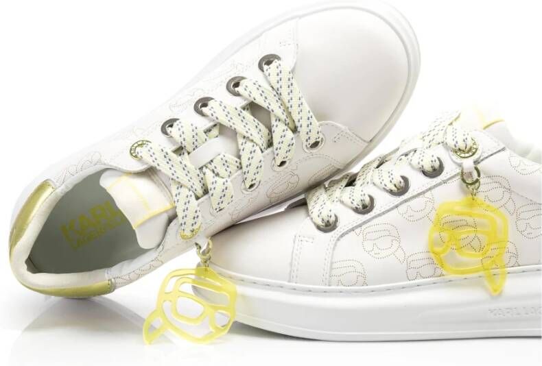 Karl Lagerfeld Kapri Dames Sneakers Leer White Dames