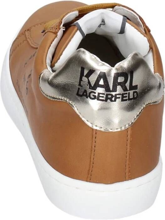 Karl Lagerfeld Leren Dames Sneakers Stijlvolle Schoenen Brown Dames