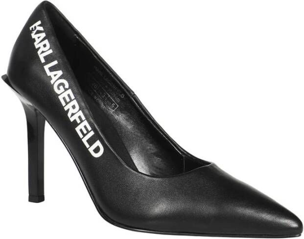 Karl Lagerfeld Leren Pumps met Puntige Neus Black Dames