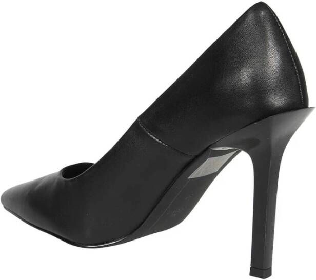 Karl Lagerfeld Leren Pumps met Puntige Neus Black Dames