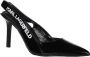 Karl Lagerfeld Logo Print Slingback Pumps Black Dames - Thumbnail 2