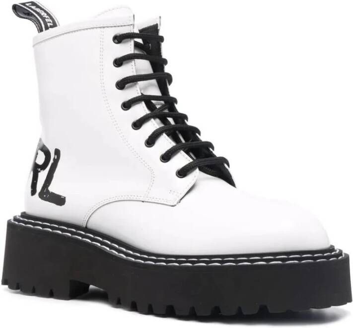 Karl Lagerfeld Patrol II borstel logo booties White Dames