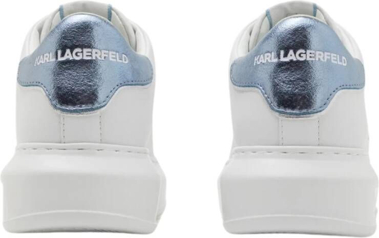 Karl Lagerfeld Sneakers kapri kl62539f witte tekst lthr White Dames