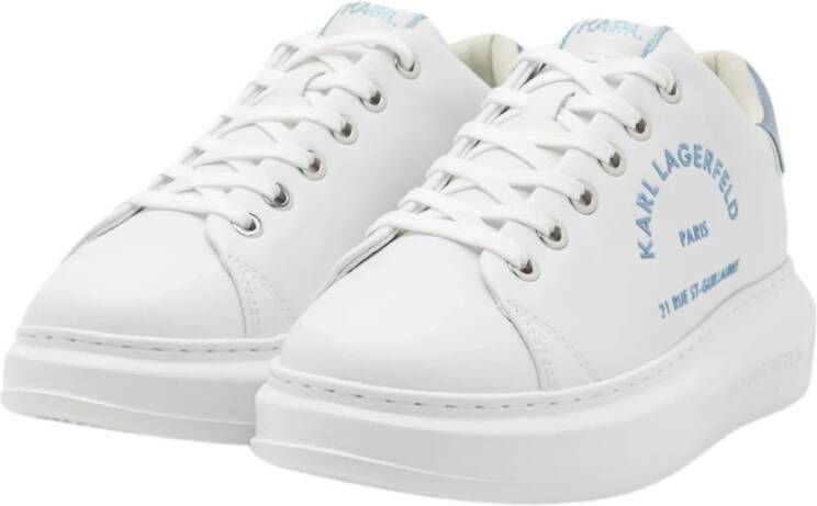 Karl Lagerfeld Sneakers kapri kl62539f witte tekst lthr White Dames