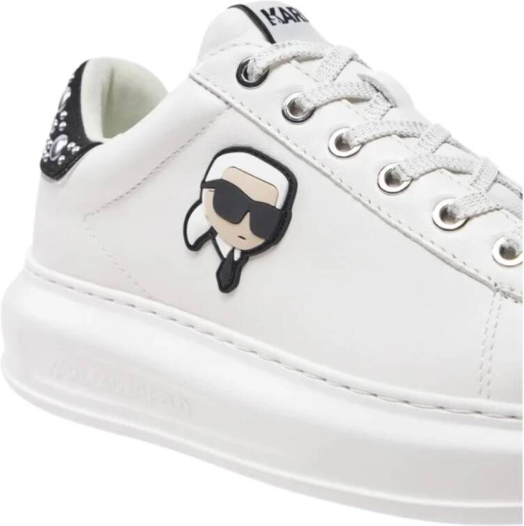 Karl Lagerfeld Sneakers kapri nft mirror studs kl62529m white lthr White Dames