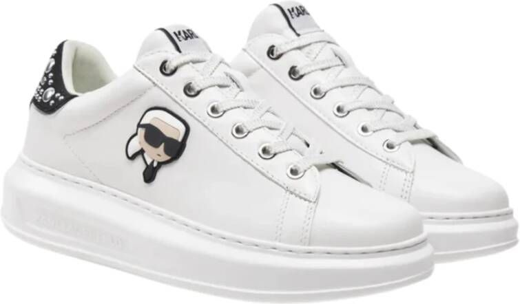 Karl Lagerfeld Sneakers kapri nft mirror studs kl62529m white lthr White Dames