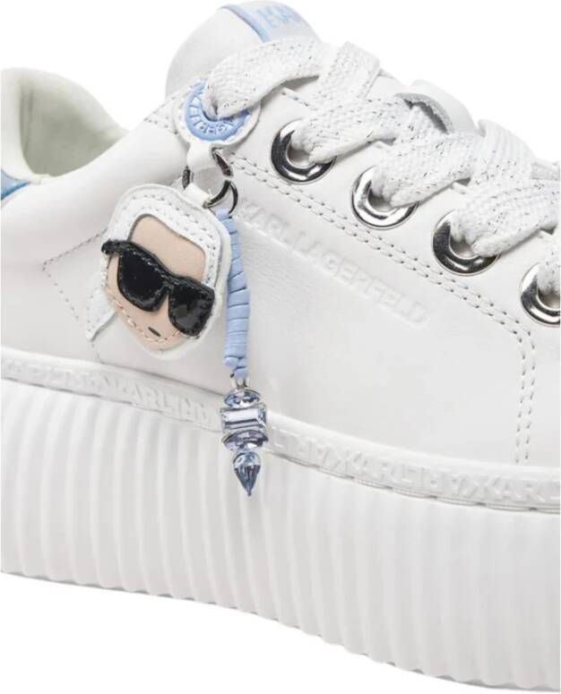 Karl Lagerfeld Sneakers kreeper lo nft twin pendant kl42376t wit lthr White Dames