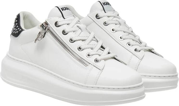 Karl Lagerfeld Stud Sneakers Wit Zilver White Dames